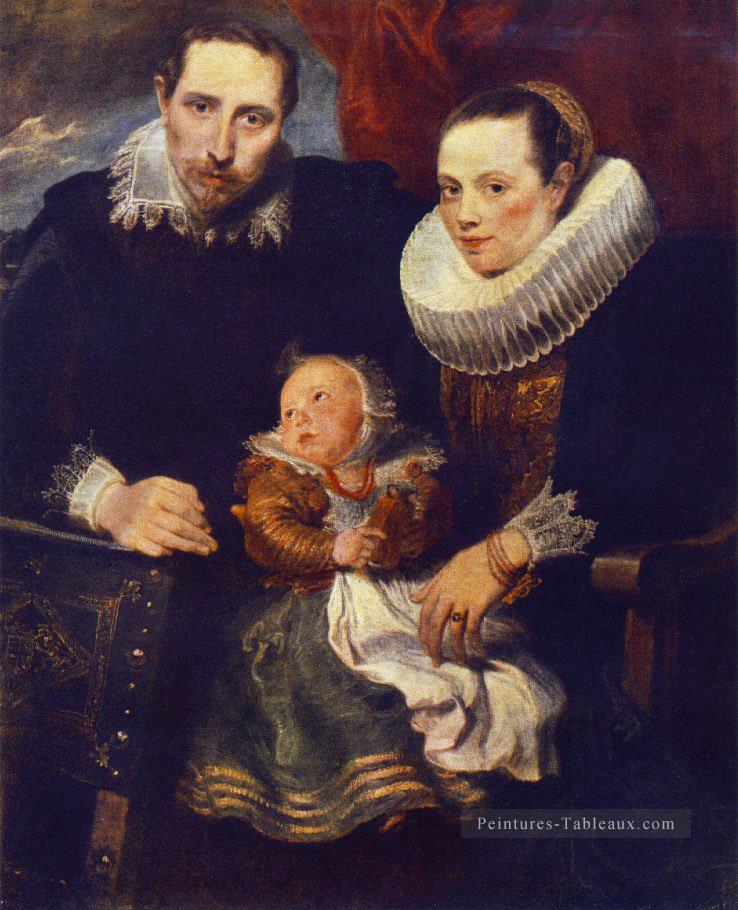 Portrait de famille baroque peintre de cour Anthony van Dyck Peintures à l'huile
